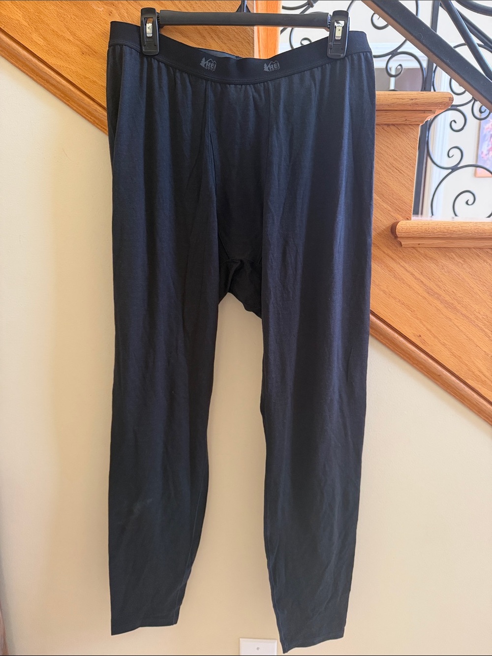 REI co-op Merino Wool Bottoms Black Men’s Thermal Leggings Size Large NWT